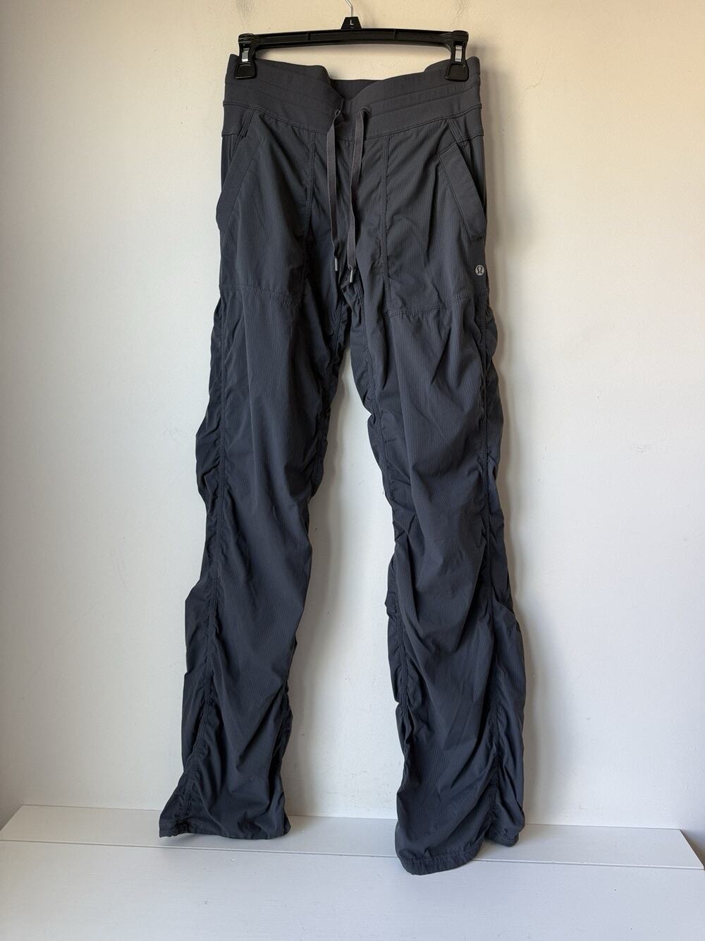 Lululemon 4 Tall Dance Studio II No Liner Mid-Rise Full Length Pants Gray 33”